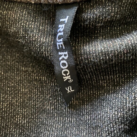 True Rock Brown Quarter Zip Sweater Long Sleeve Cotton Blend Knit Menswear Sz XL - Picture 6 of 10